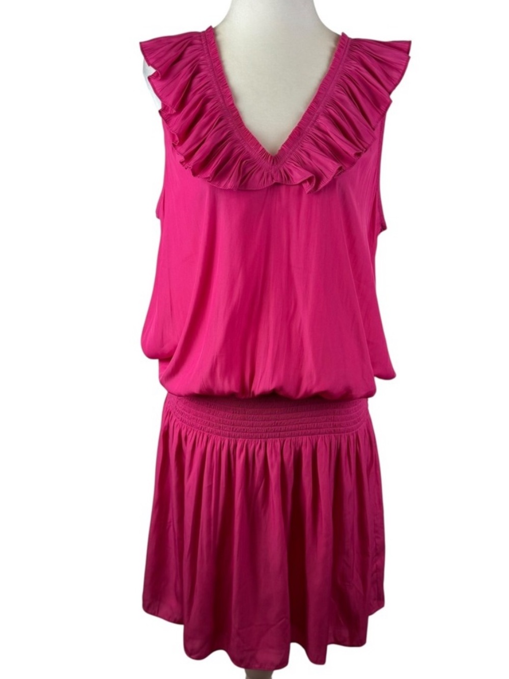 Ramy Brook Elle Dress in Bright Pink Mini Dress Size Small EUC